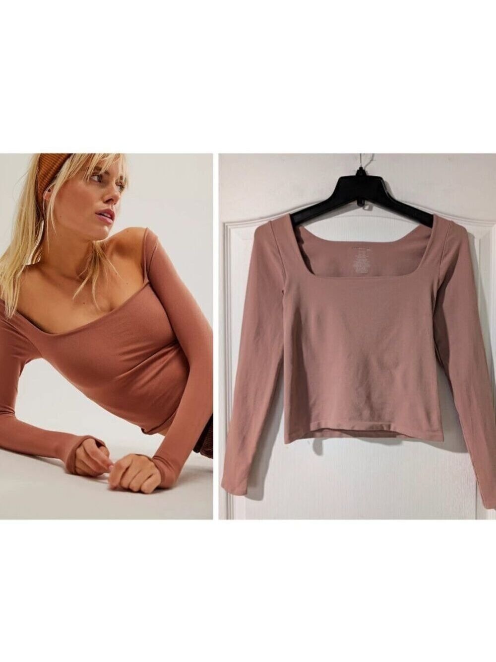 NEW Free People | Clean Lines Long Sleeve In Withered Rose